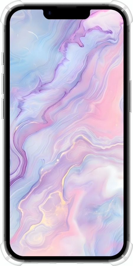 Силикон с усиленными углами чехол Нежный мрамор для Apple iPhone SE 4 - 6310sp-3652 изображение 
