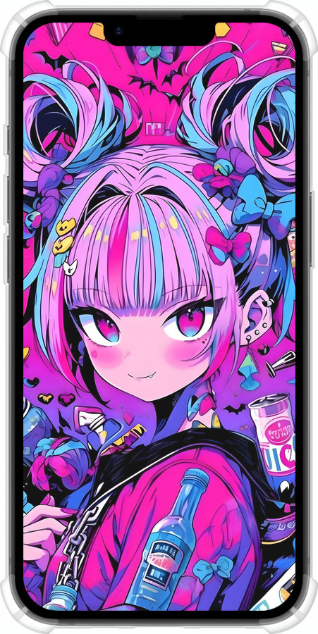 Силіконовий протиударний с посиленими кутами чехол Аніме мілаха для Apple iPhone SE 4 - 6314sp-3652 изображение 