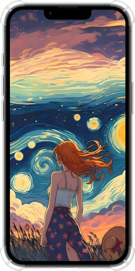 Силикон с усиленными углами чехол Девушка Арт для Apple iPhone SE 4 - 6325sp-3652 изображение 