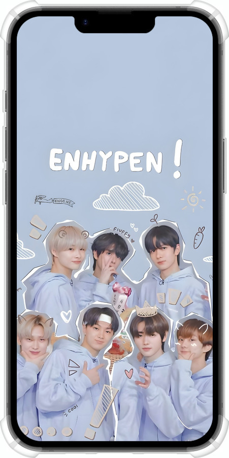 Силіконовий протиударний с посиленими кутами чехол Енхайпен для Apple iPhone SE 4 - 6362sp-3652 изображение 