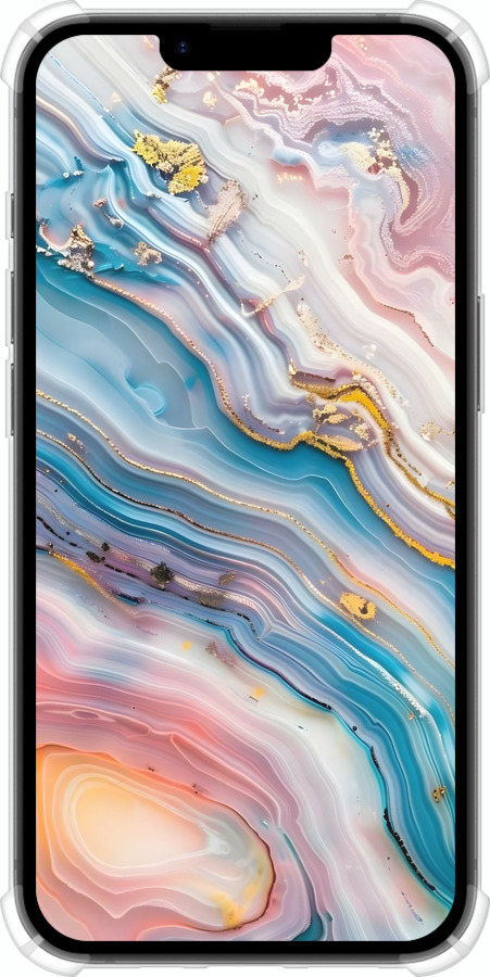 Силикон с усиленными углами чехол Мрамор красивый для Apple iPhone SE 4 - 6376sp-3652 изображение 