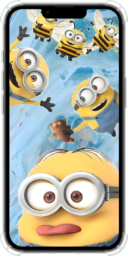 Силикон с усиленными углами чехол Миньоны для Apple iPhone SE 4 - 6386sp-3652 изображение 