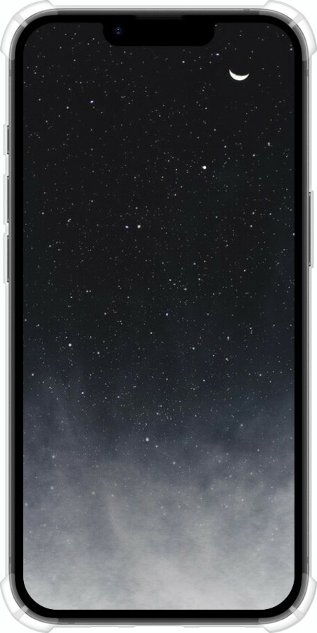 Силикон с усиленными углами чехол Сині хмари, Синій місяць для Apple iPhone 16e - 6396sp-3971 изображение 