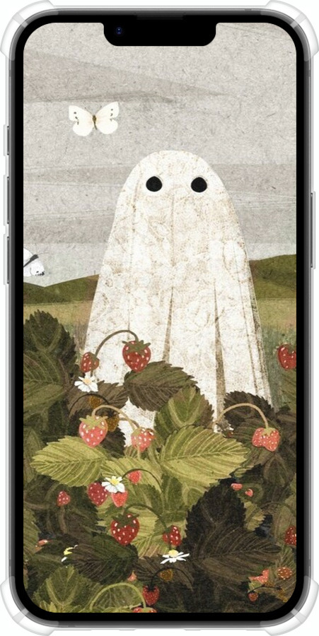 Силіконовий протиударний с посиленими кутами чехол Полуничні поля та привиди для Apple iPhone SE 4 - 6426sp-3652 изображение 