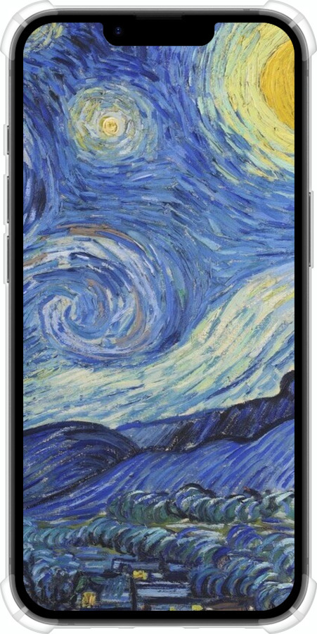 Силикон с усиленными углами чехол «Звездная ночь» Винсента Ван Гога для Apple iPhone SE 4 - 6433sp-3652 изображение 