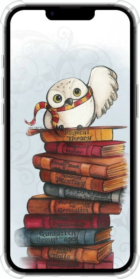 Силикон с усиленными углами чехол Сова и книги для Apple iPhone SE 4 - 6436sp-3652 изображение 