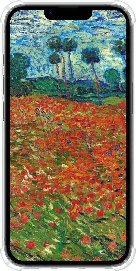 Силіконовий протиударний с посиленими кутами чехол Вінсент Ван Гог-Макове поле для Apple iPhone SE 4 - 6466sp-3652 изображение 