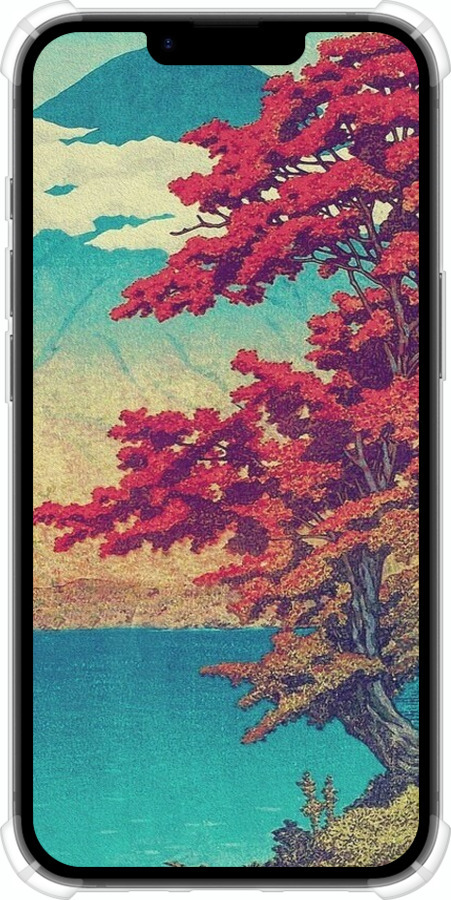 Силикон с усиленными углами чехол С изображением природы для Apple iPhone SE 4 - 6469sp-3652 изображение 