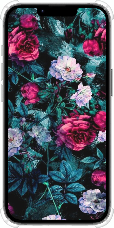 Силикон с усиленными углами чехол Сад и розы для Apple iPhone SE 4 - 6483sp-3652 изображение 