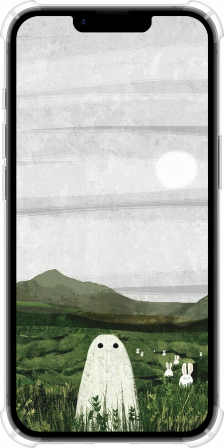 Силикон с усиленными углами чехол Привидение для Apple iPhone 16e - 6492sp-3971 изображение 