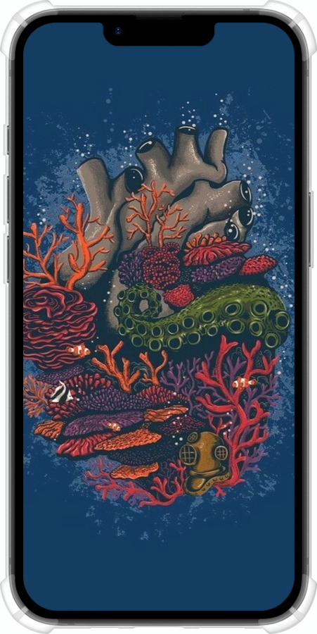 Силикон с усиленными углами чехол Сердце моря для Apple iPhone SE 4 - 6506sp-3652 изображение 