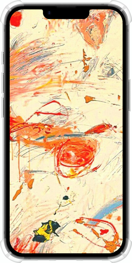 Силикон с усиленными углами чехол Динамичная картина с хаотичными мазками для Apple iPhone SE 4 - 6540sp-3652 изображение 