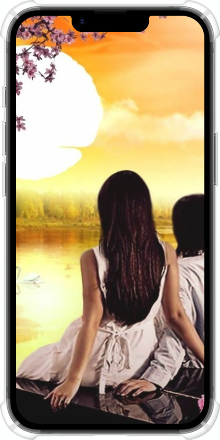 Силіконовий протиударний с посиленими кутами чехол Sunset для Apple iPhone SE 4 - 6607sp-3652 изображение 