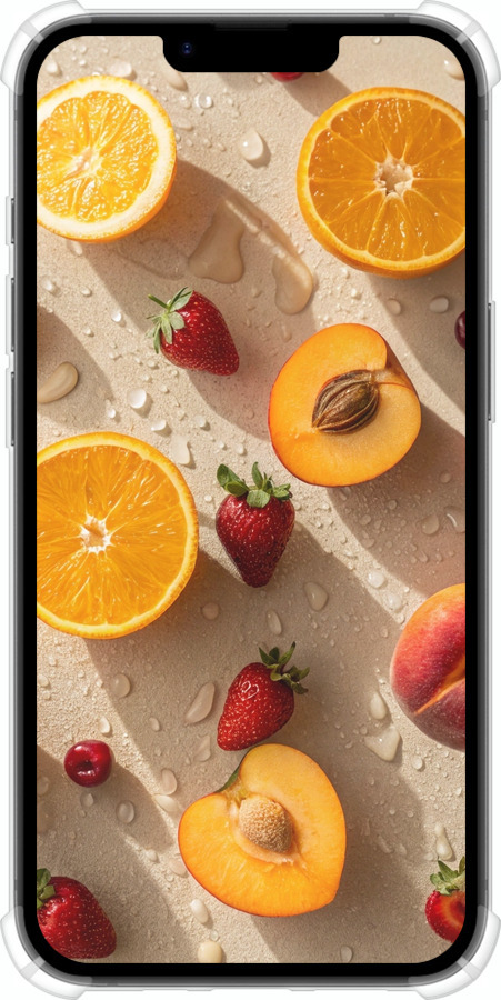 Силикон с усиленными углами чехол Фрукты 3 для Apple iPhone SE 4 - 6703sp-3652 изображение 