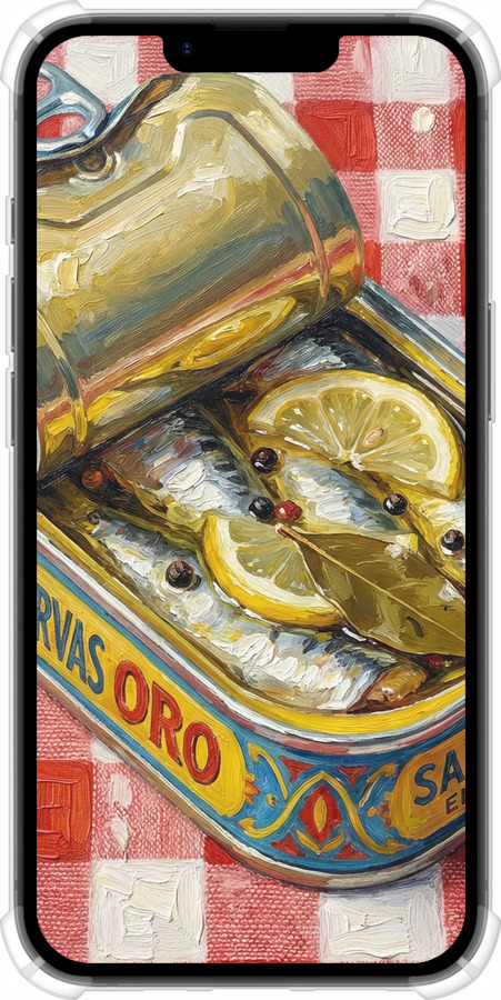 Силіконовий протиударний с посиленими кутами чехол Vintage Sardine Tin Phone для Apple iPhone SE 4 - 6772sp-3652 изображение 