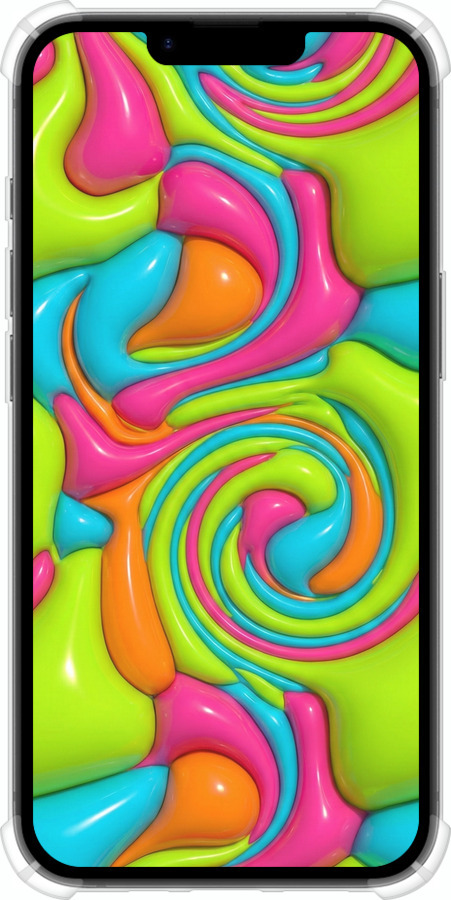 Силіконовий протиударний с посиленими кутами чехол Y2K Jelly Dream для Apple iPhone SE 4 - 6780sp-3652 изображение 