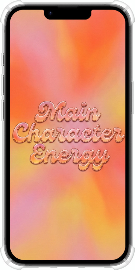 Силикон с усиленными углами чехол Aura Gradient Main Character Energy Aesthetic Y2K для Apple iPhone 16e - 6783sp-3971 изображение 