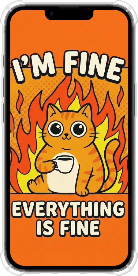 Силикон с усиленными углами чехол Funny Cat для Apple iPhone SE 4 - 6786sp-3652 изображение 