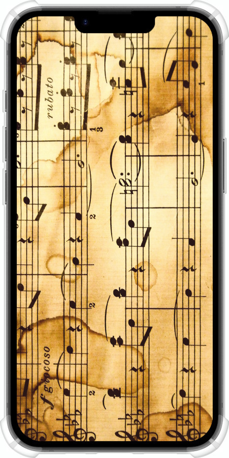 Силикон с усиленными углами чехол Ноты для Apple iPhone SE 4 - 905sp-3652 изображение 