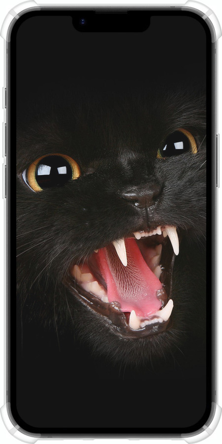 Силикон с усиленными углами чехол Чёрная кошка для Apple iPhone SE 4 - 932sp-3652 изображение 