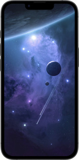 Силиконовый чехол Планеты в синем космосе для Apple iPhone SE 4 - 171u-3652 изображение 