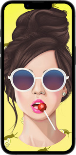 Силиконовый чехол Девушка с чупа-чупсом для Apple iPhone SE 4 - 3979u-3652 изображение 
