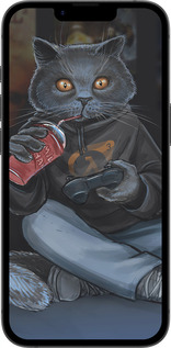 Силиконовый чехол gamer cat для Apple iPhone SE 4 - 4140u-3652 изображение 
