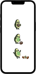 Силиконовый чехол Авокадо 1 для Apple iPhone 16e - 4857u-3971 изображение 