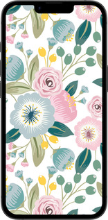 Силиконовый чехол Цветочные обои v2 для Apple iPhone SE 4 - 5602u-3652 изображение 