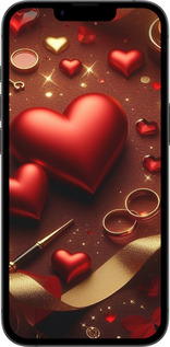 Силиконовый чехол Сердечки v3 для Apple iPhone 16e - 5833u-3971 изображение 