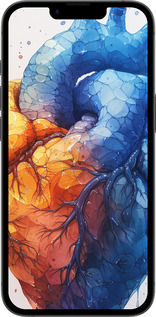 Силиконовый чехол Арт-сердце для Apple iPhone 16e - 6034u-3971 изображение 