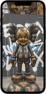 Силіконовий чехол Bronze kaws v3 для Apple iPhone SE 4 - 6099u-3652 изображение 