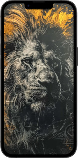 Силіконовий чехол Лев у золотих фарбах для Apple iPhone SE 4 - 6155u-3652 изображение 