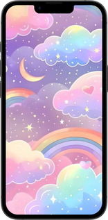 Силиконовый чехол Облака и радуга для Apple iPhone SE 4 - 6312u-3652 изображение 