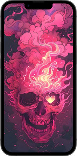 Силиконовый чехол Череп арт для Apple iPhone 16e - 6385u-3971 изображение 