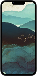 Силиконовый чехол С изображением гор Индиго для Apple iPhone 16e - 6484u-3971 изображение 