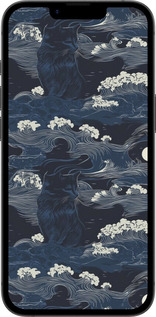 Силиконовый чехол Морская тематика в стиле арт-деко для Apple iPhone 16e - 6520u-3971 изображение 
