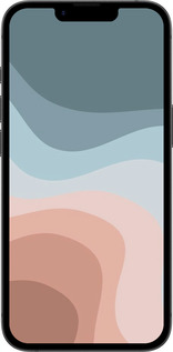 Силиконовый чехол С синими и розовыми волнами в стиле ретро для Apple iPhone SE 4 - 6532u-3652 изображение 