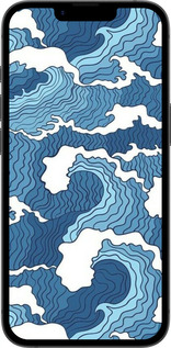 Силиконовый чехол Абстрактный рисунок морских волн для Apple iPhone SE 4 - 6538u-3652 изображение 