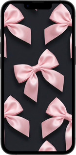 Силиконовый чехол Coquette Ribbons Dark Coquette для Apple iPhone 16e - 6767u-3971 изображение 