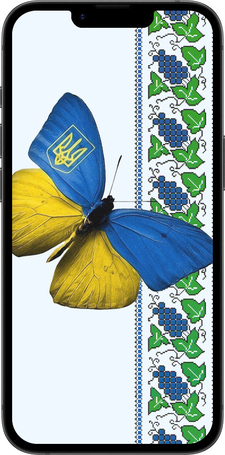 Силиконовый чехол Желто-голубая бабочка для Apple iPhone SE 4 - 1054u-3652 изображение 
