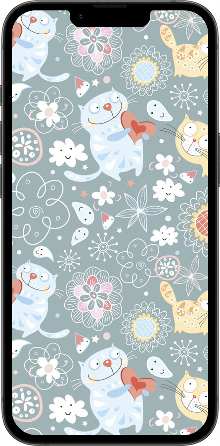 Силиконовый чехол Котята v3 для Apple iPhone 16e - 1223u-3971 изображение 