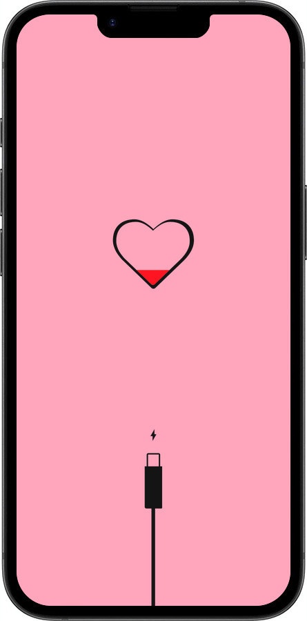 Силиконовый чехол Подзарядка сердца1 для Apple iPhone SE 4 - 4275u-3652 изображение 