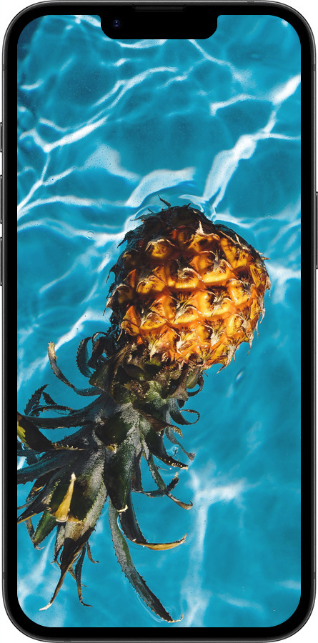 Силиконовый чехол Ананас на воде для Apple iPhone 16e - 4384u-3971 изображение 