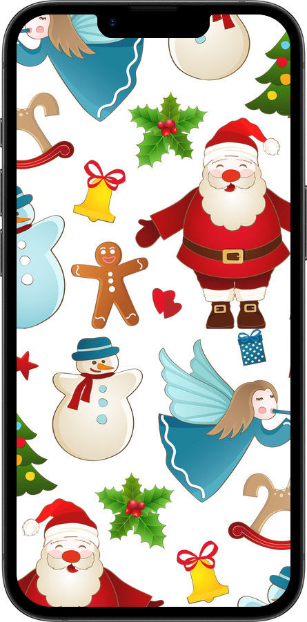 Силиконовый чехол Новогодний 1 для Apple iPhone SE 4 - 4614u-3652 изображение 
