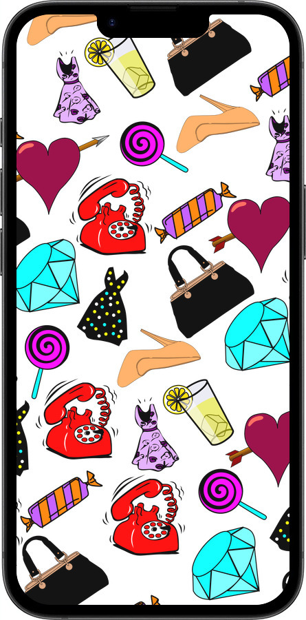 Силиконовый чехол stickers для Apple iPhone SE 4 - 4757u-3652 изображение 