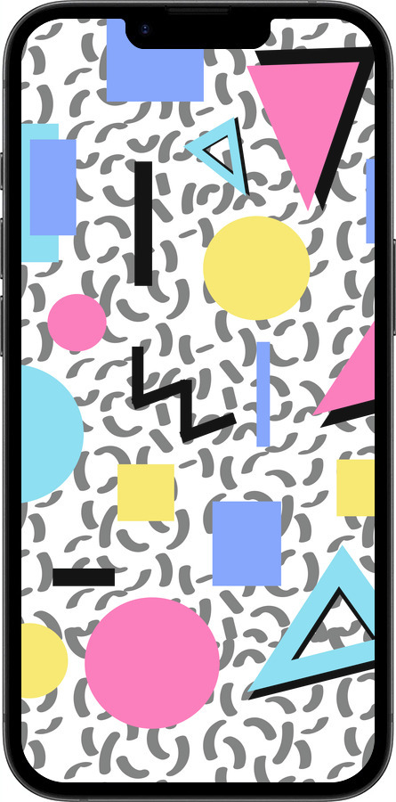 Силіконовий чехол Color shapes для Apple iPhone SE 4 - 4893u-3652 изображение 