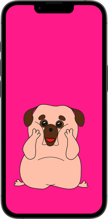 Силиконовый чехол Весёлый мопс для Apple iPhone SE 4 - 4908u-3652 изображение 
