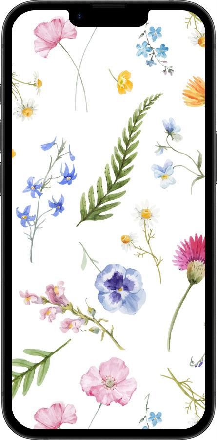 Силіконовий чехол Квітковий фон v2 для Apple iPhone SE 4 - 5472u-3652 изображение 
