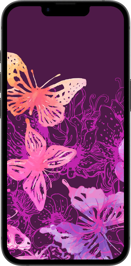 Силіконовий чехол Метелики v2 для Apple iPhone SE 4 - 5475u-3652 изображение 